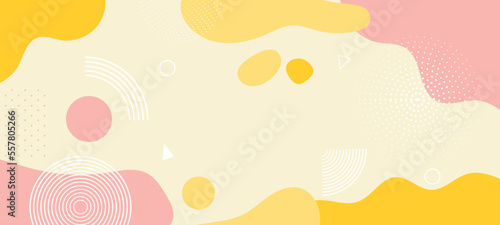 Beautiful memphis seamless pattern collection . Geometric seamless pattern different shapes fashion 80's-90's style. Pastel Memphis background. Abstract vector illustration social media poster