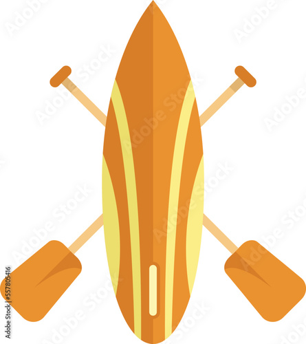 Joy sup surf icon flat vector. Paddle board. Beach surfer isolated