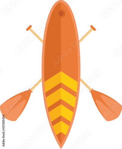 Recreation sup icon flat vector. Paddle board. Stand surf isolated
