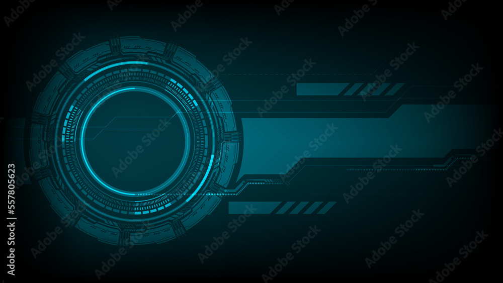 Obraz premium 2d illustration Abstract futuristic electronic circuit technology background 