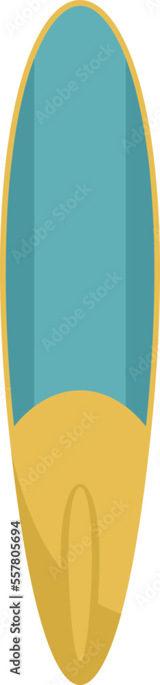Fototapeta premium Oak sup board icon flat vector. Surf paddle. Water beach isolated