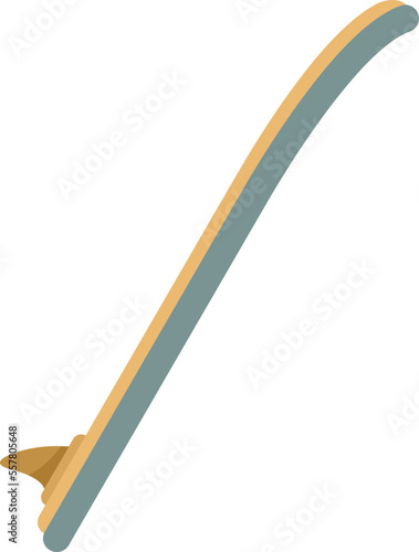 Wood sup board icon flat vector. Surf stand. Water beach isolated