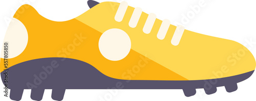 Sport boot icon flat vector. Soccer shoe. Football pair isolated