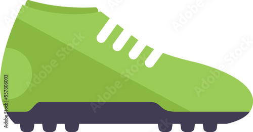 Soccer sneaker icon flat vector. Sport shoe. Football boot isolated