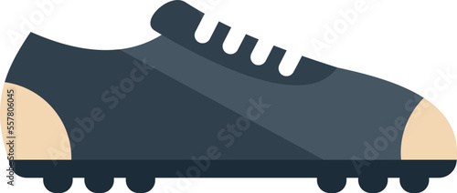 Football sneaker icon flat vector. Sport shoe. Pair sole isolated