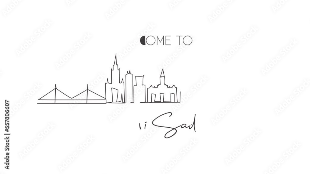Animated self drawing of single continuous line draw Novi Sad city skyline, Serbia. Beautiful landmark. World landscape tourism travel home wall decor poster print art. Full length one line animation Animated self drawing of single continuous line draw Novi Sad city skyline, Serbia. Beautiful landmark. World landscape tourism travel home wall decor poster print art. Full length one line animation