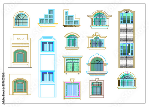 set of windows