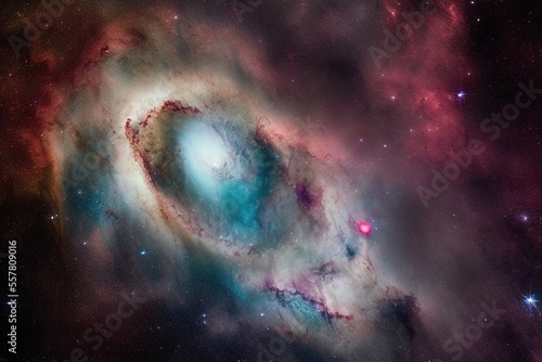 Pink Nebula in the Cosmos, Showcasing the Majestic and Mysterious Beauty of Space