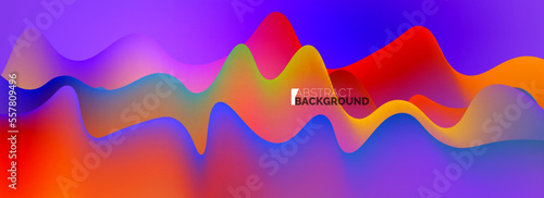 Waves with liquid colors dynamic abstract background for covers, templates, flyers, placards, brochures, banners © antishock