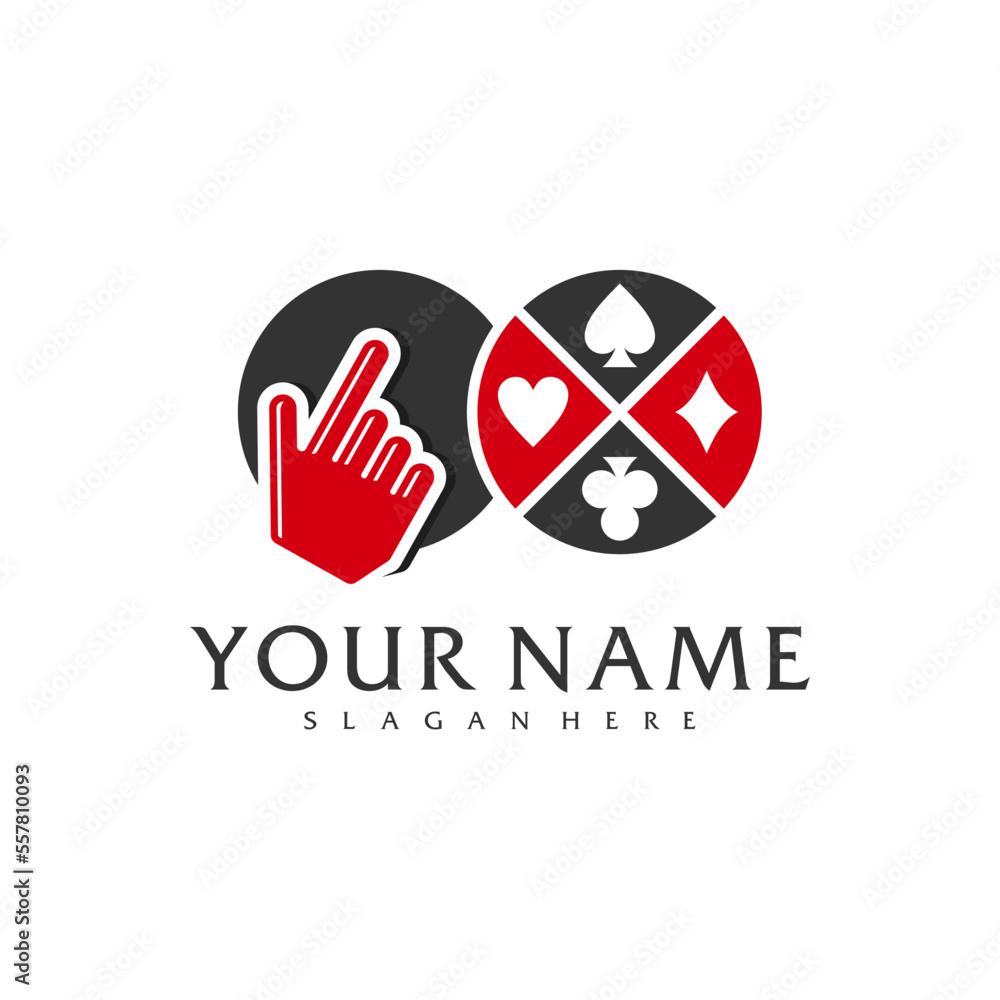 Fototapeta premium Click Poker logo vector template, Creative Poker logo design concepts