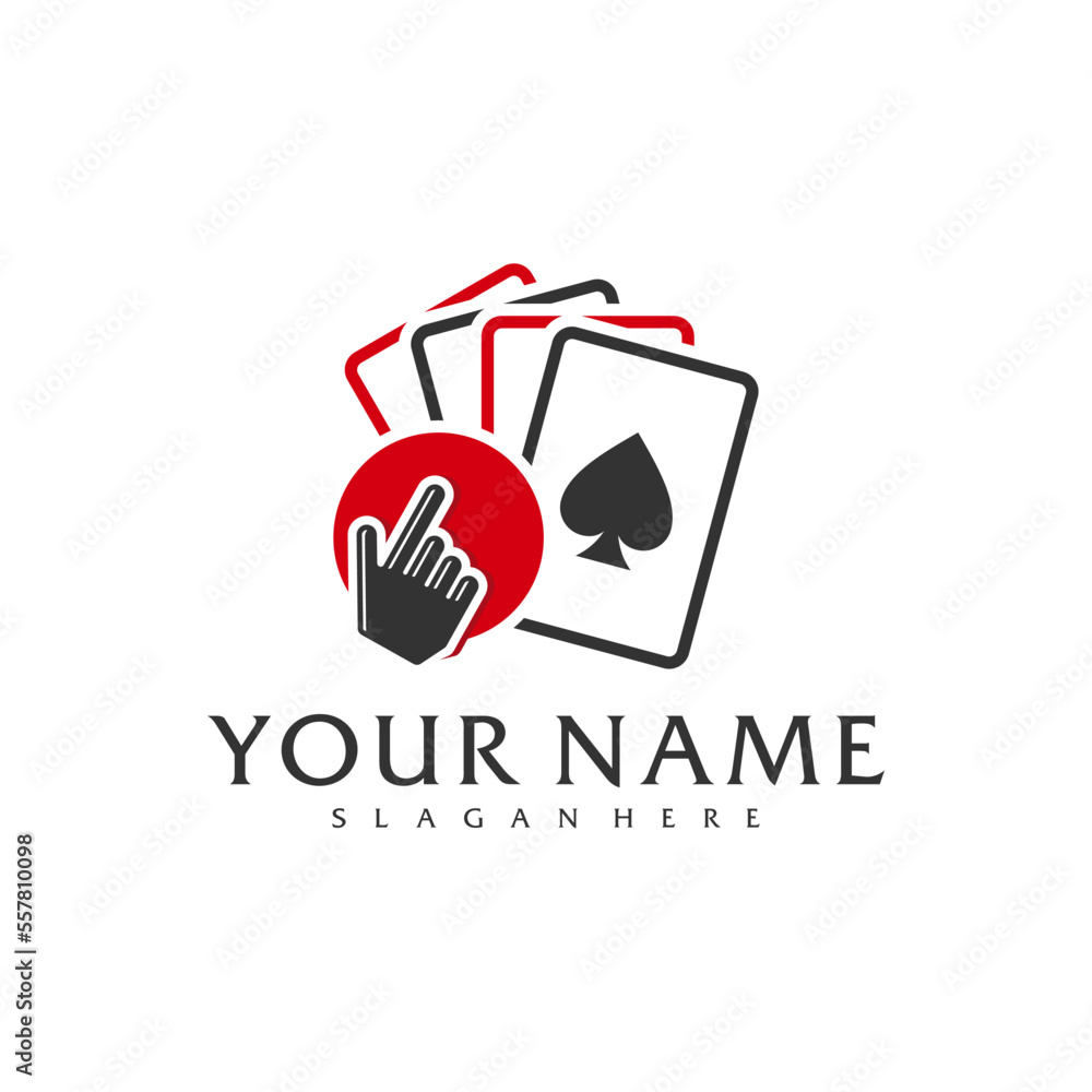 Click Poker logo vector template, Creative Poker logo design concepts
