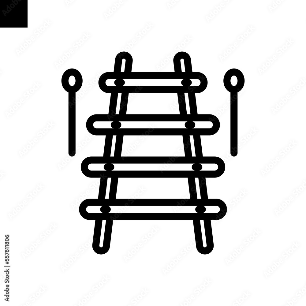 xylophone icon line style vector xylophone icon line style vector
