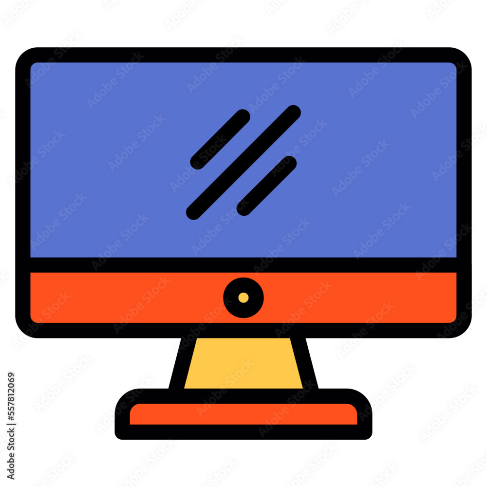 Computer filled line icon Computer filled line icon