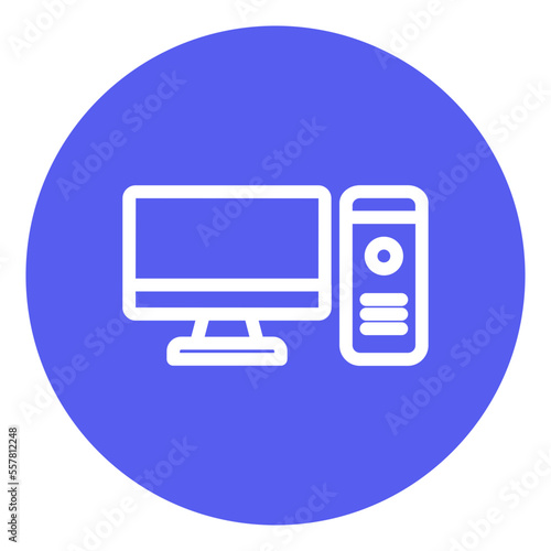 computer round icon