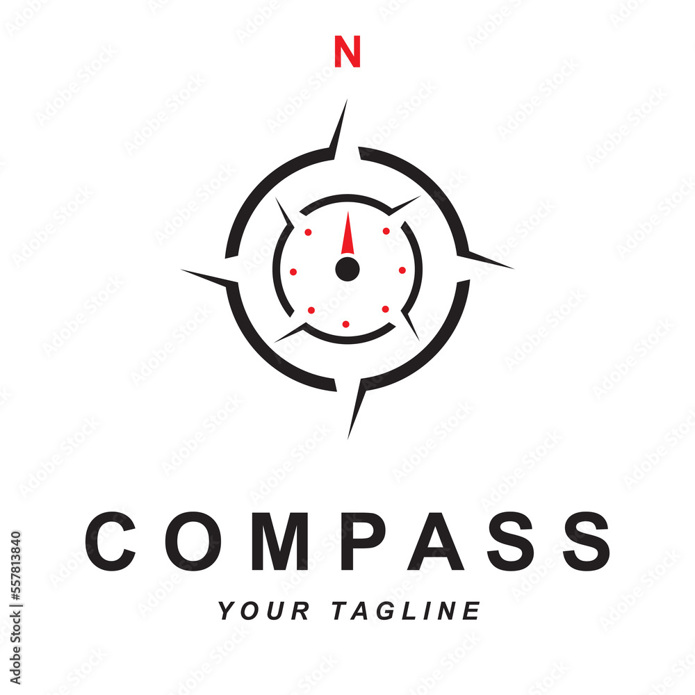 compass logo vector with slogan template compass logo vector with slogan template