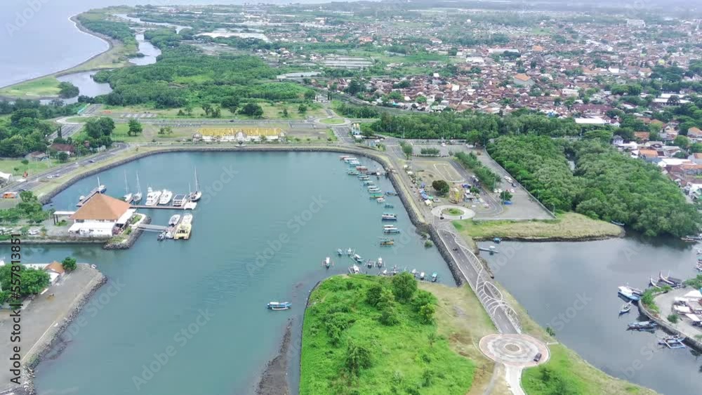 Aerial View of Boom Beach Banyuwangi, East Java, Indonesia, Asia Aerial View of Boom Beach Banyuwangi, East Java, Indonesia, Asia