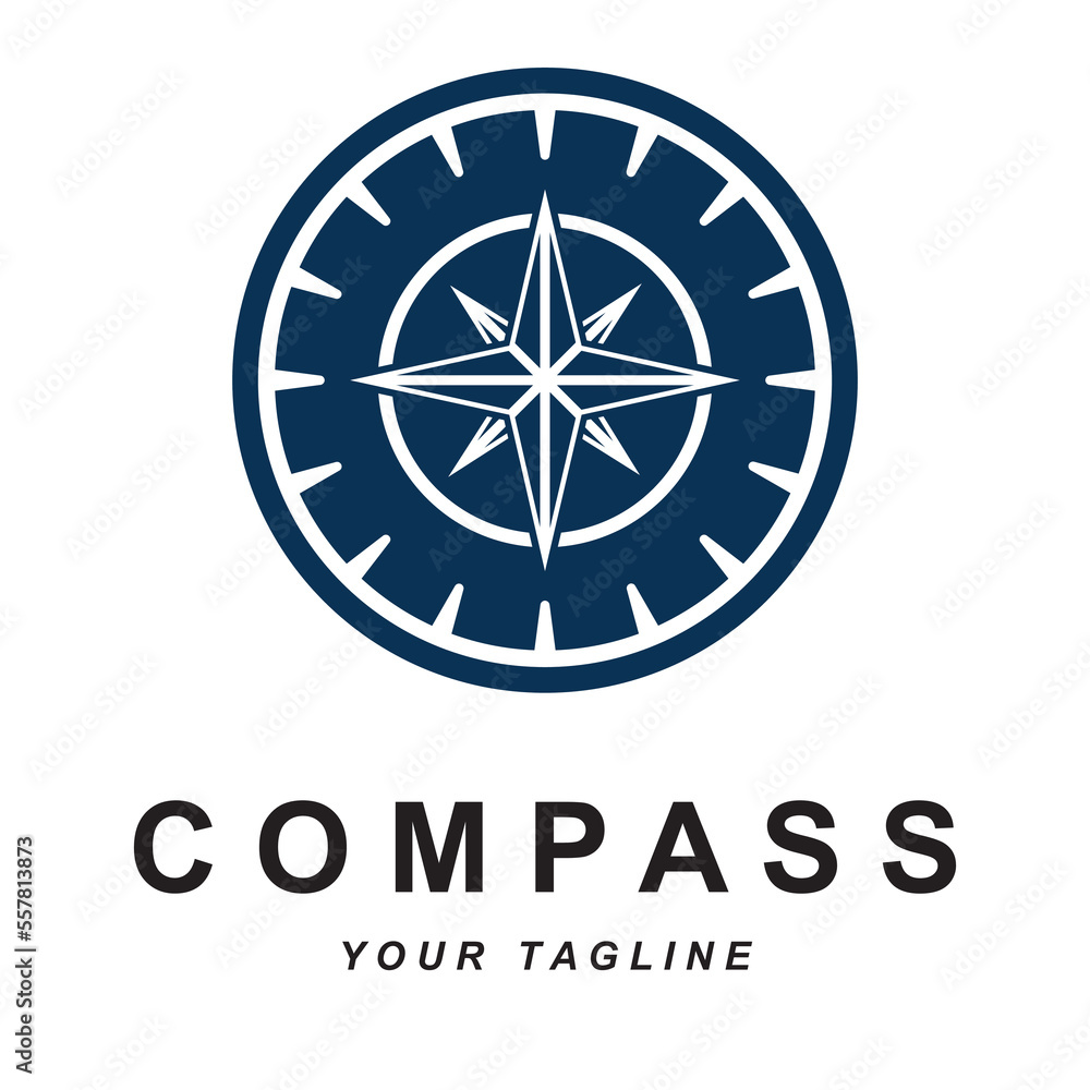 compass logo vector with slogan template compass logo vector with slogan template