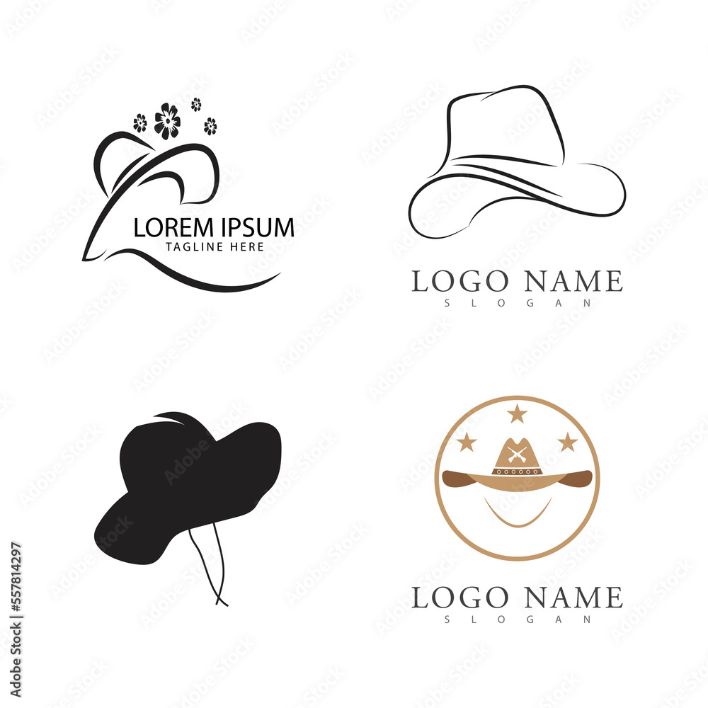 Naklejka premium Cowboy logo vector template design