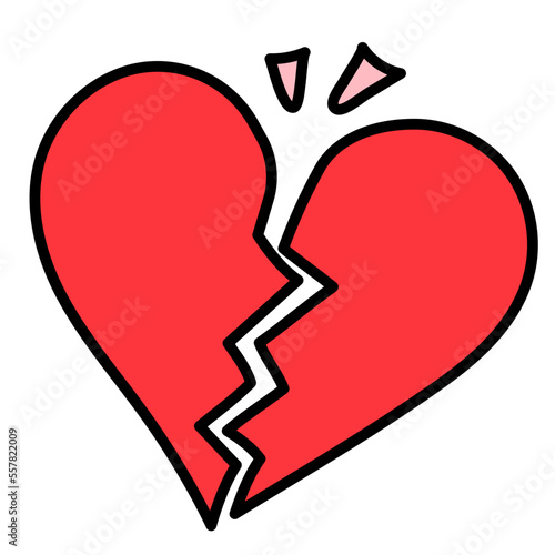 Heartbroken filled outline icon