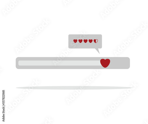 design about love rating illustration