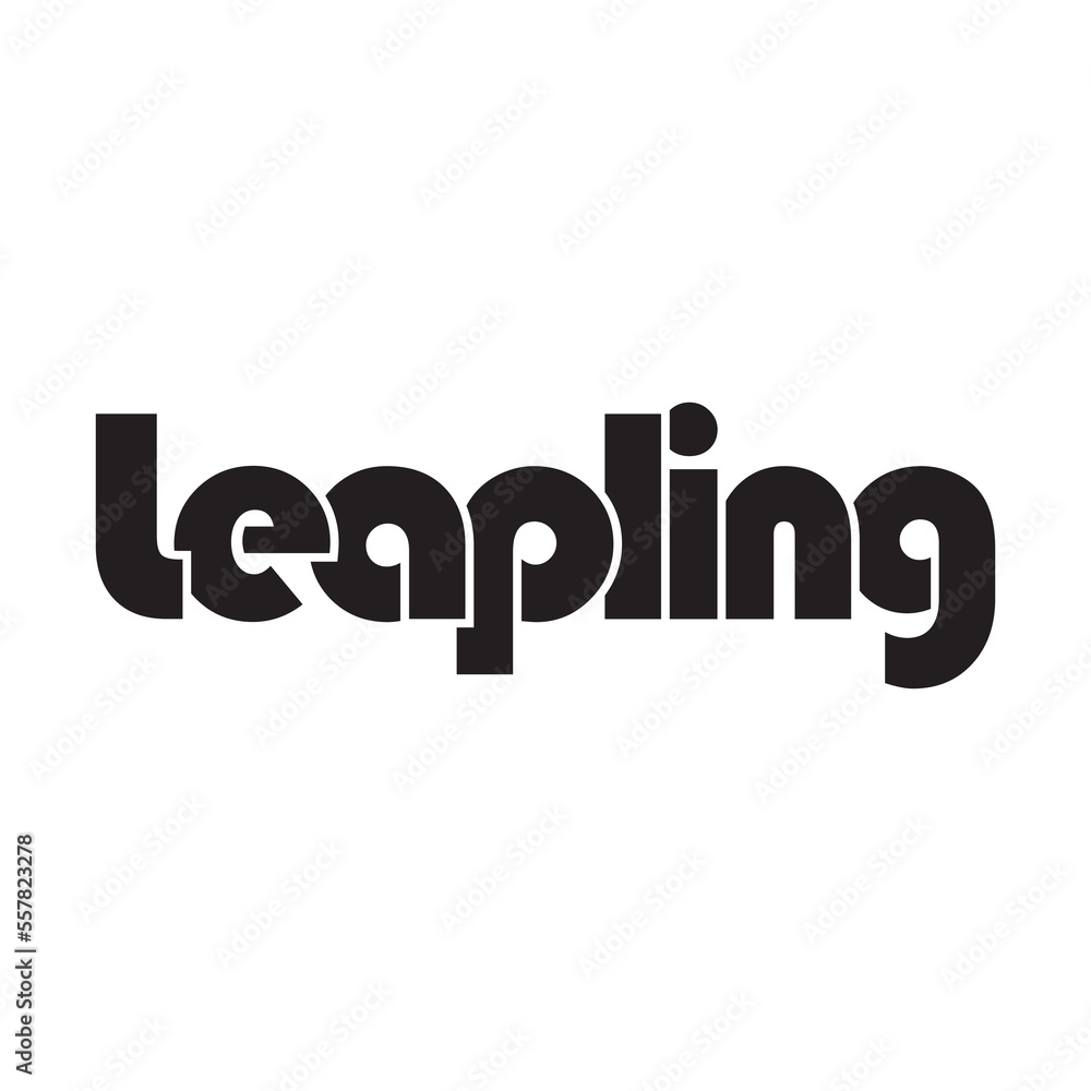 LEAPLING text design vector isolated on white background. LEAPLING text design vector isolated on white background.