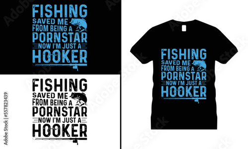 Fishing Lover T-shirt Design vector. Use for T-Shirt, mugs, stickers, Cards, etc.
