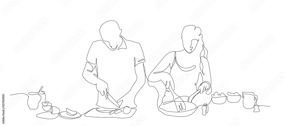 Cooking Seamless Pattern. One line background with Empty Space for Text ...
