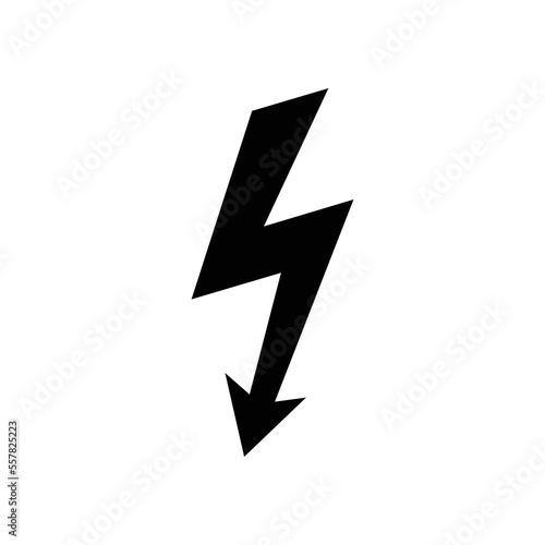 lightning bolt icon vector design template in white background