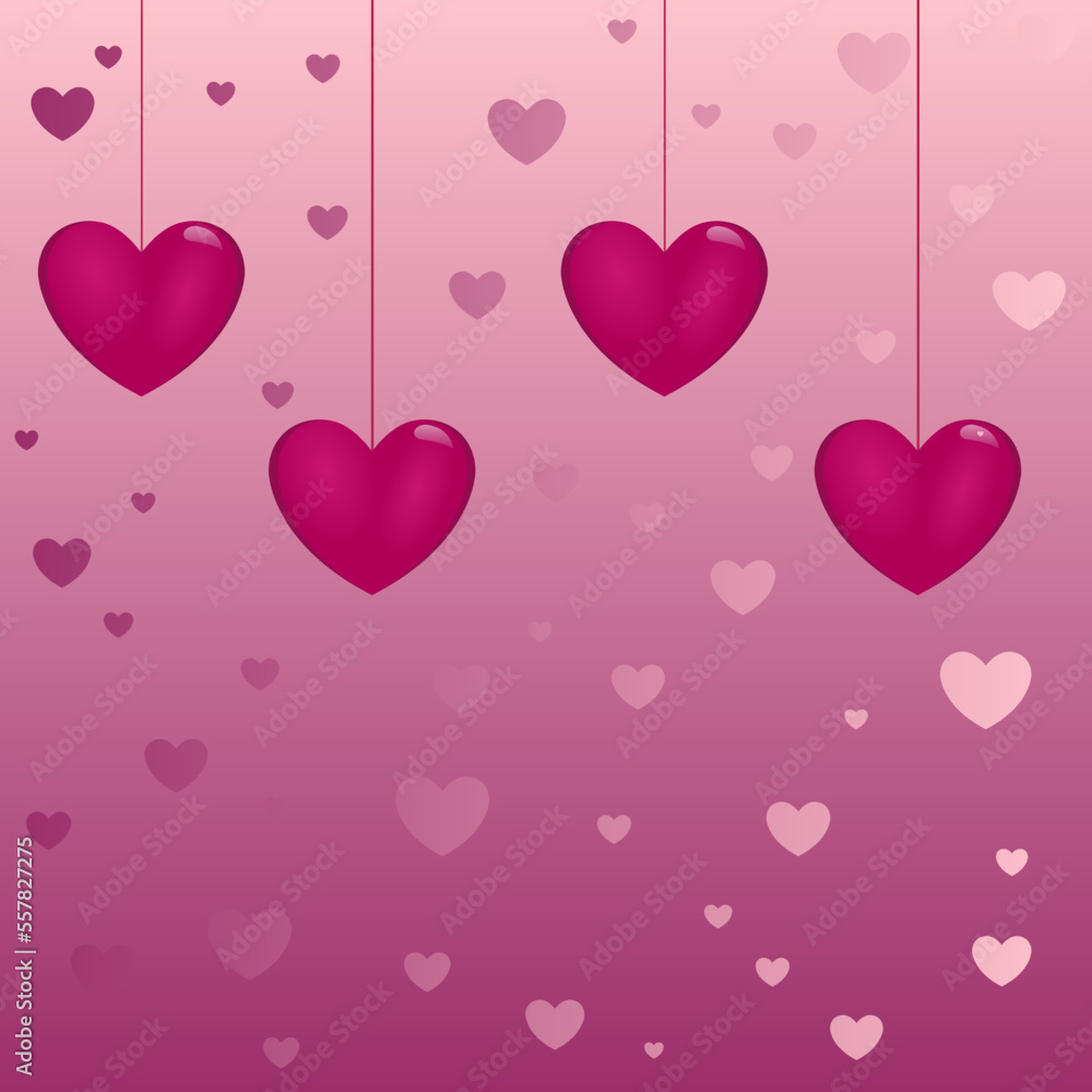 St. Valentine's Day Heart Background vector illustration