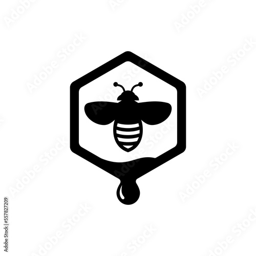 Beekeeping icon or Bee Farm symbol Isolated on White Background. Honey and beekeeping icons. Beekeeping icon suitable for mobile applications and websites. Or related content about honey bees.