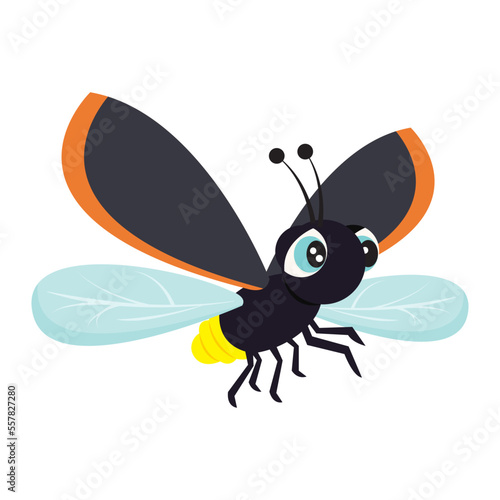 Firefly Lightning Bug Glow Worm isolated illustration graphic