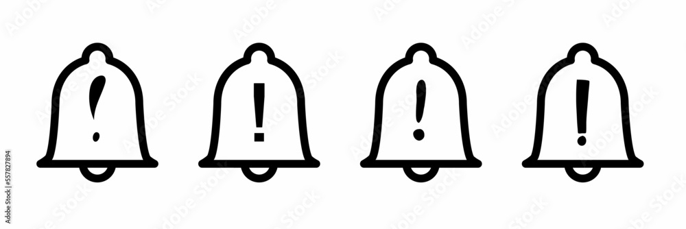 Notification bell icon template. Stock vector illustration. Notification bell icon template. Stock vector illustration.