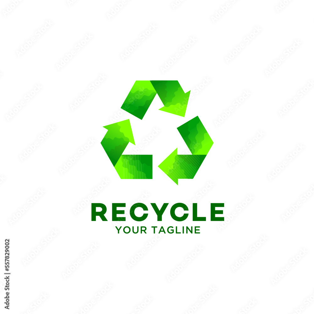 Icon of the recycling symbol vector, recycle and rotate arrow icon Icon of the recycling symbol vector, recycle and rotate arrow icon