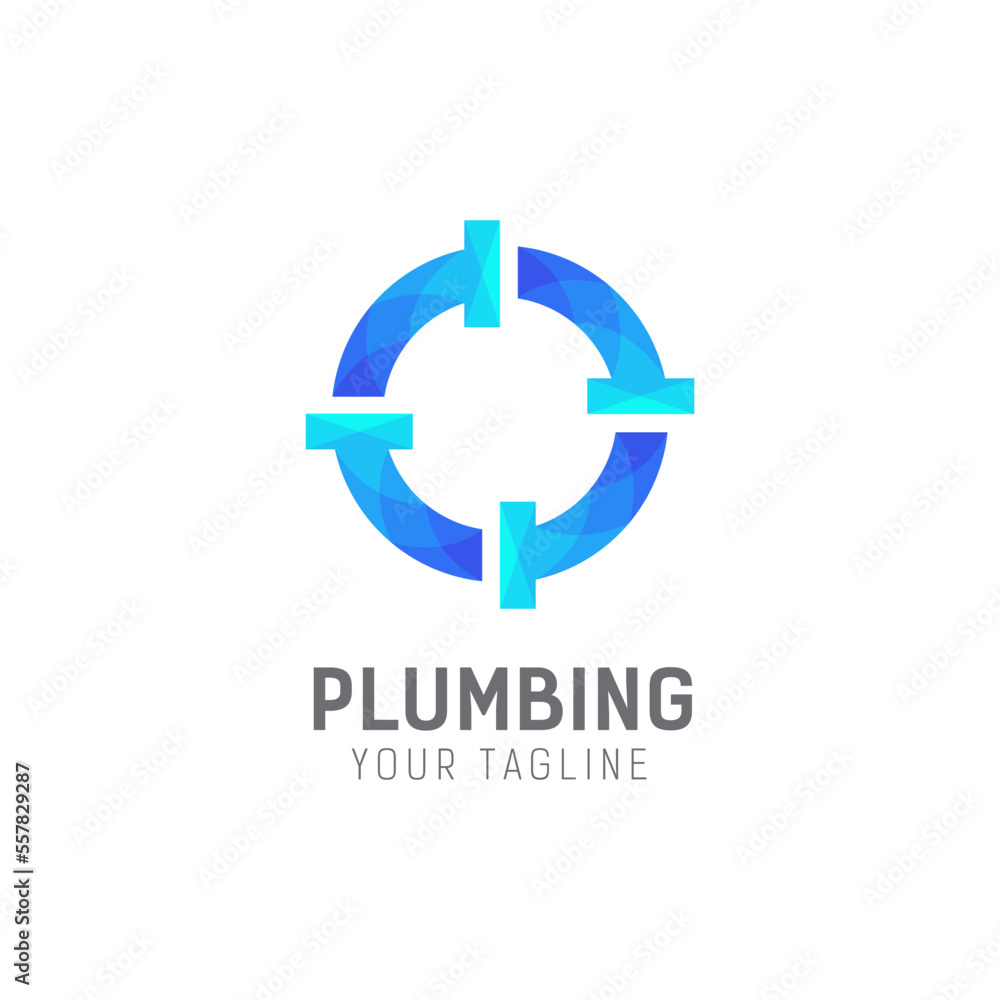 Plumbing service logo template, Water service logo, Plumbing Service logo in blue, Plumbing symbol Plumbing service logo template, Water service logo, Plumbing Service logo in blue, Plumbing symbol