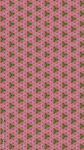 Pink grey black green triangle shaped pattern texture decoration template