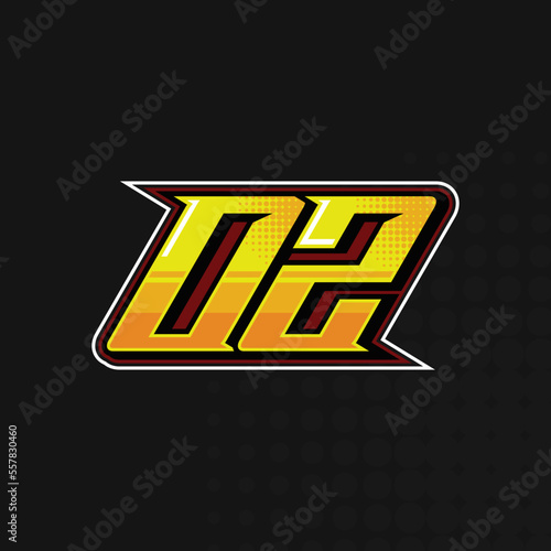 Race Number 02 logo design vector