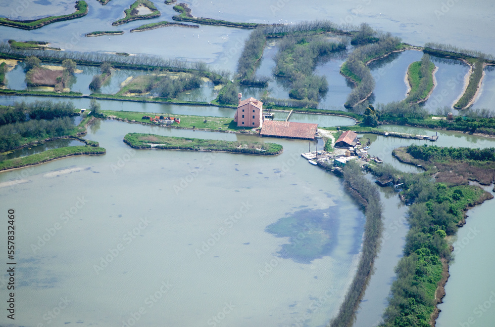 Historical Building, Northern Venetian Lagoon, Aerial View