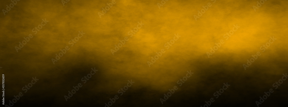 Obraz premium black gold sky, cloud smoke texture, abstract yellow background for product display backdrop