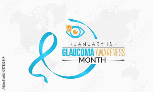 Vector banner template design concept of National Glaucoma Awareness Month observed on every January