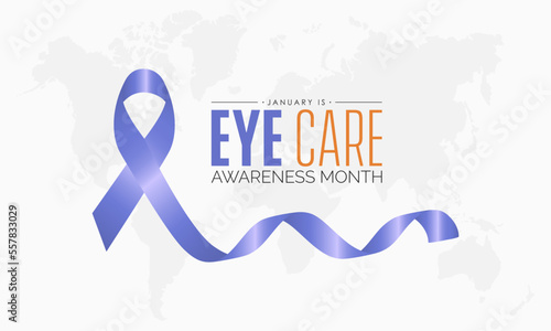 Vector banner template design concept of National Eye Care Month observed on every January