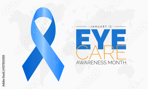 Vector banner template design concept of National Eye Care Month observed on every January