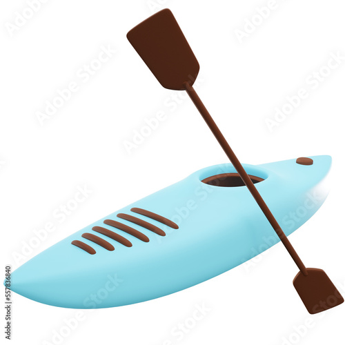3D kayak Boat Illustration