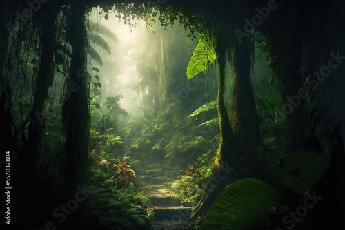 Inside a rain forest