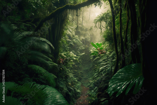 Inside a rain forest