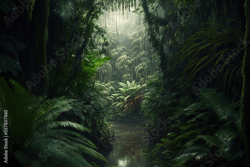 Inside a rain forest