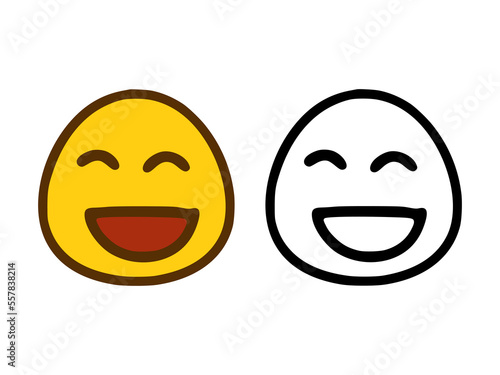 Wallpaper Mural Laughing emoticon in two style isolated on white background Torontodigital.ca