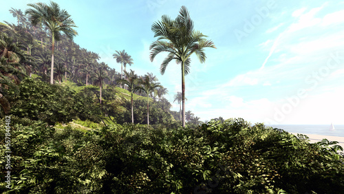 Wallpaper Mural 3d render nature mountain backdrop illustration wall mural concept decoration 3d design scene Torontodigital.ca