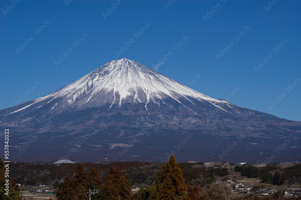 富士宮から見た富士山頂