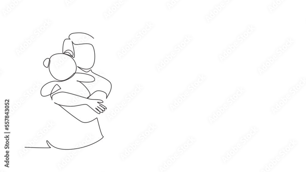 Animated self drawing of continuous line draw teenage girl holding her teddy bear, young woman with teddy bear in hand. Young female hugging teddy bear stuffed animal. Full length one line animaton Animated self drawing of continuous line draw teenage girl holding her teddy bear, young woman with teddy bear in hand. Young female hugging teddy bear stuffed animal. Full length one line animaton