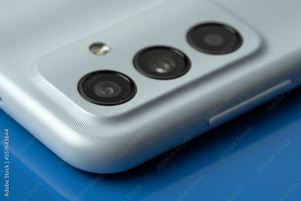 Cell phone camera lens. The concept of a smartphone rear camera lens Cell phone camera lens. The concept of a smartphone rear camera lens